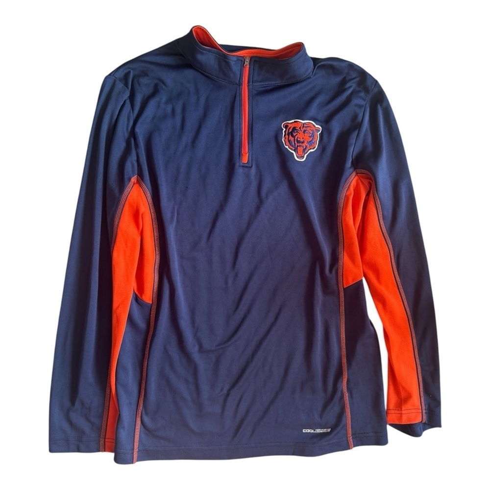 Chicago Bears Majestic NFL 1/4 Zip Lightweight Pullover Size: M